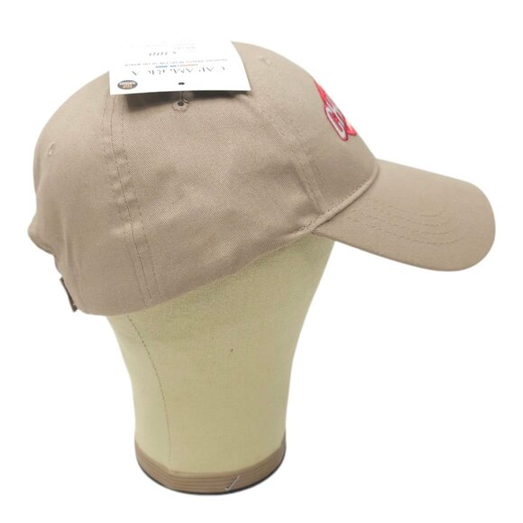 Charleys Philly Steaks Embroidered Logo Strapback Cap Trucker Baseball Khaki Hat - Picture 11 of 13